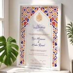 Islamic Nikah Contract Frame | Customized Muslim Wedding Certificate