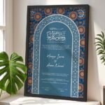 Sapphire Filigree Marriage Contract | Customized Certificate Frame