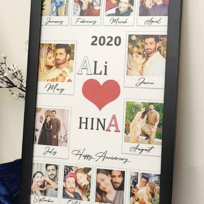 Best Anniversary Gift - 12 Months Couple Polaroid Memory Frame - The Framers