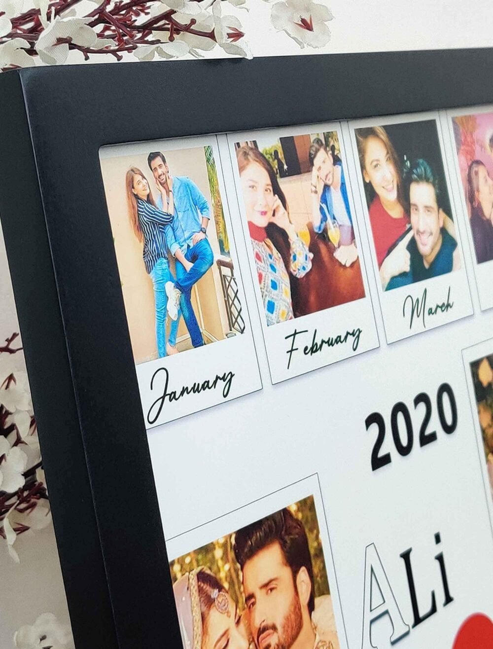 Best Anniversary Gift - 12 Months Couple Polaroid Memory Frame - The Framers