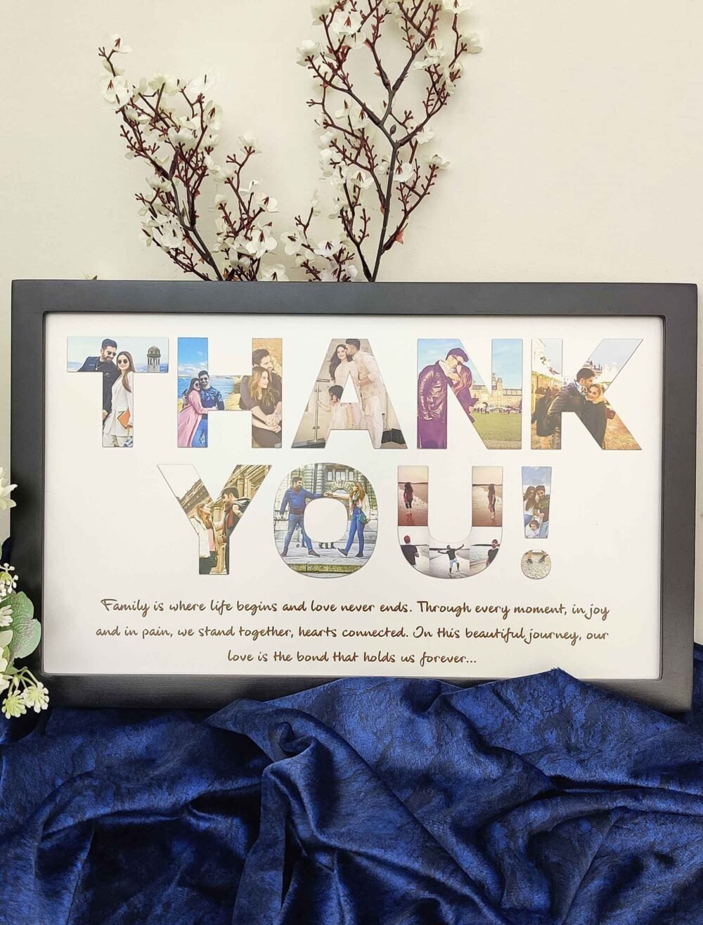 Custom Thank You Photo Frame - Memory Gift for Family, Wife, Husband - The Framers