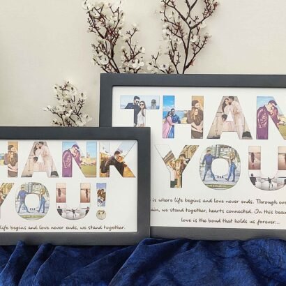 Custom Thank You Photo Frame - Memory Gift for Family, Wife, Husband - The Framers