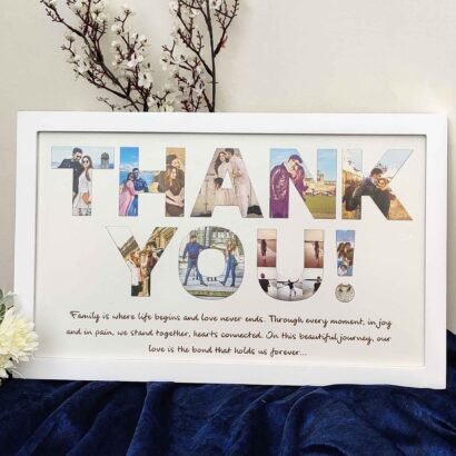 Custom Thank You Photo Frame - Memory Gift for Family, Wife, Husband - The Framers