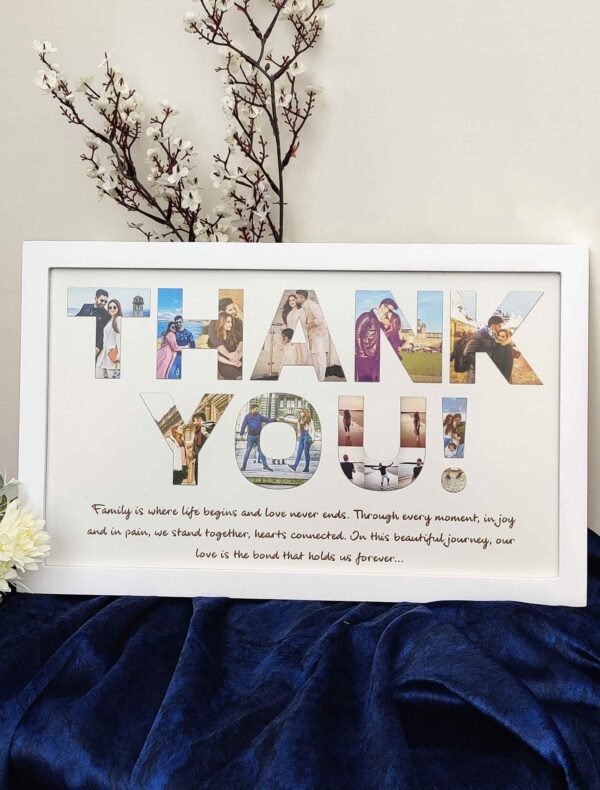 Custom Thank You Photo Frame - Memory Gift for Family, Wife, Husband - The Framers