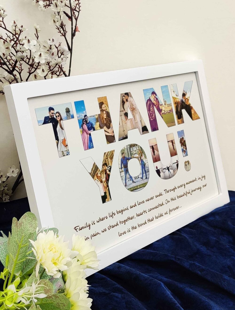 Custom Thank You Photo Frame - Memory Gift for Family, Wife, Husband - The Framers