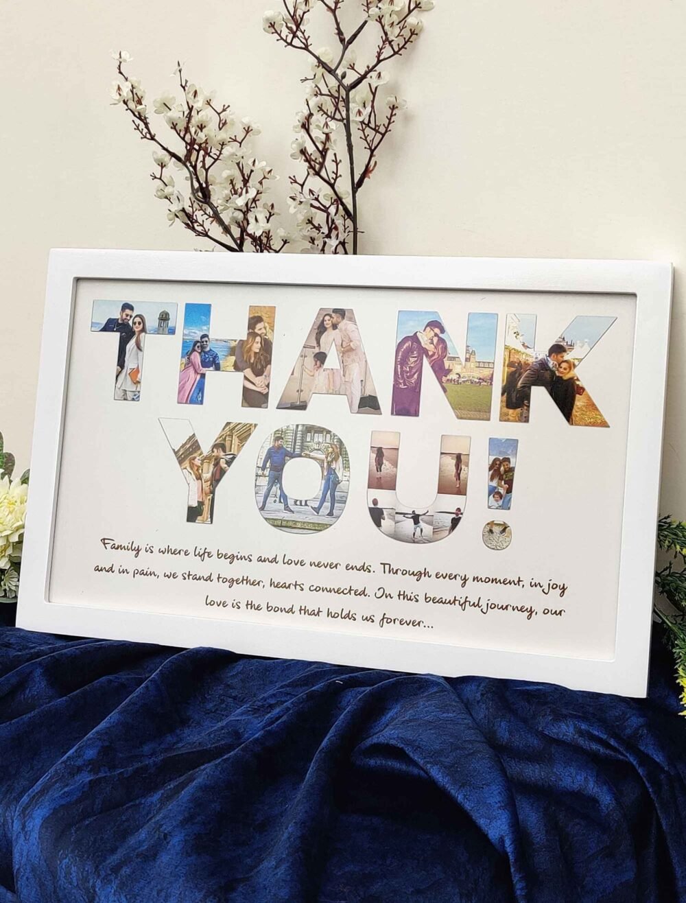 Custom Thank You Photo Frame - Memory Gift for Family, Wife, Husband - The Framers