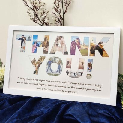 Custom Thank You Photo Frame - Memory Gift for Family, Wife, Husband - The Framers