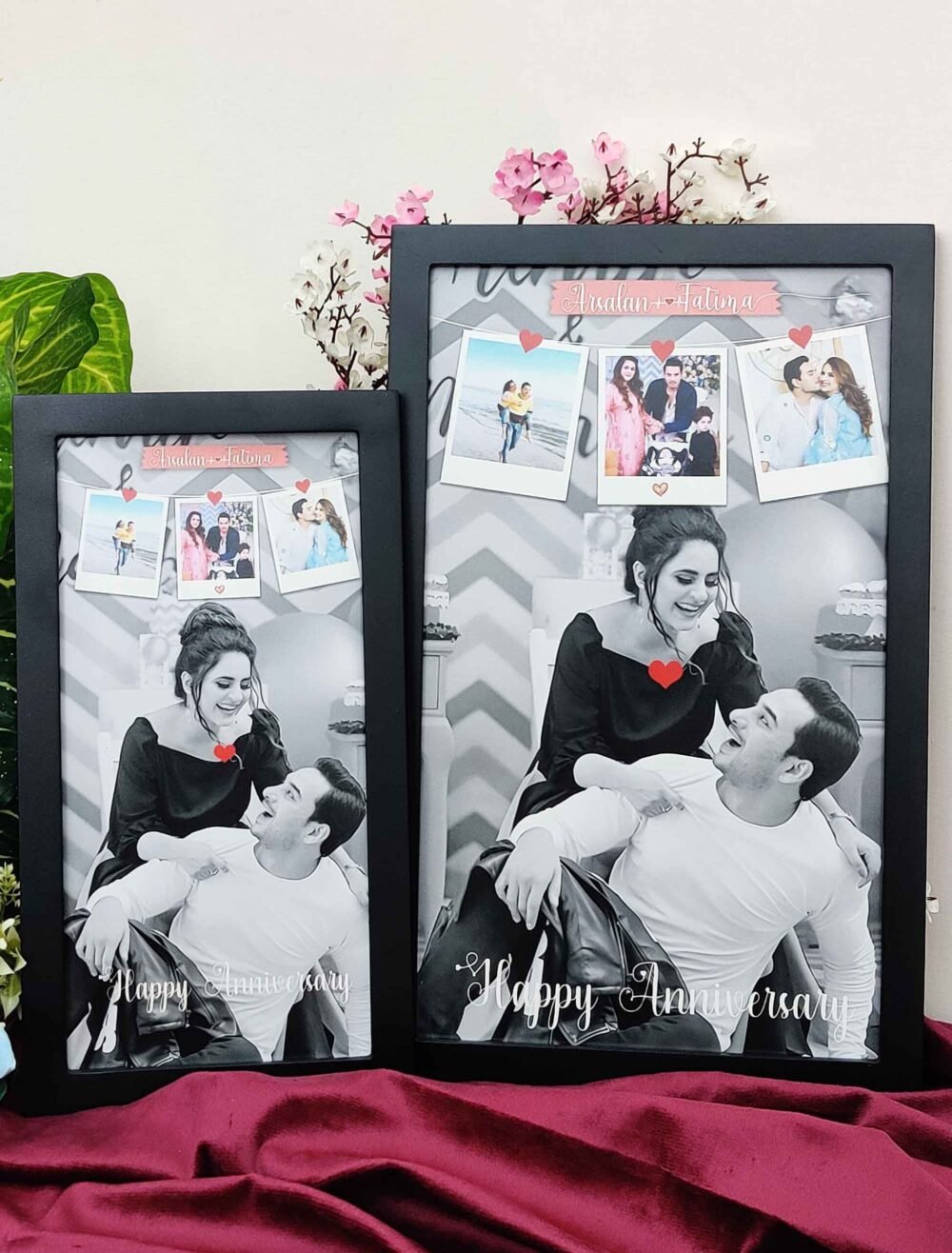 Personalised 1 year anniversary photo frame, Wedding Anniversary Memory Gifts - The Framers