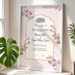 Modern Chic Nikkah Contract Frame - Customizable