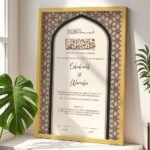 Modern Islamic Framed Nikah Nama - Customizable
