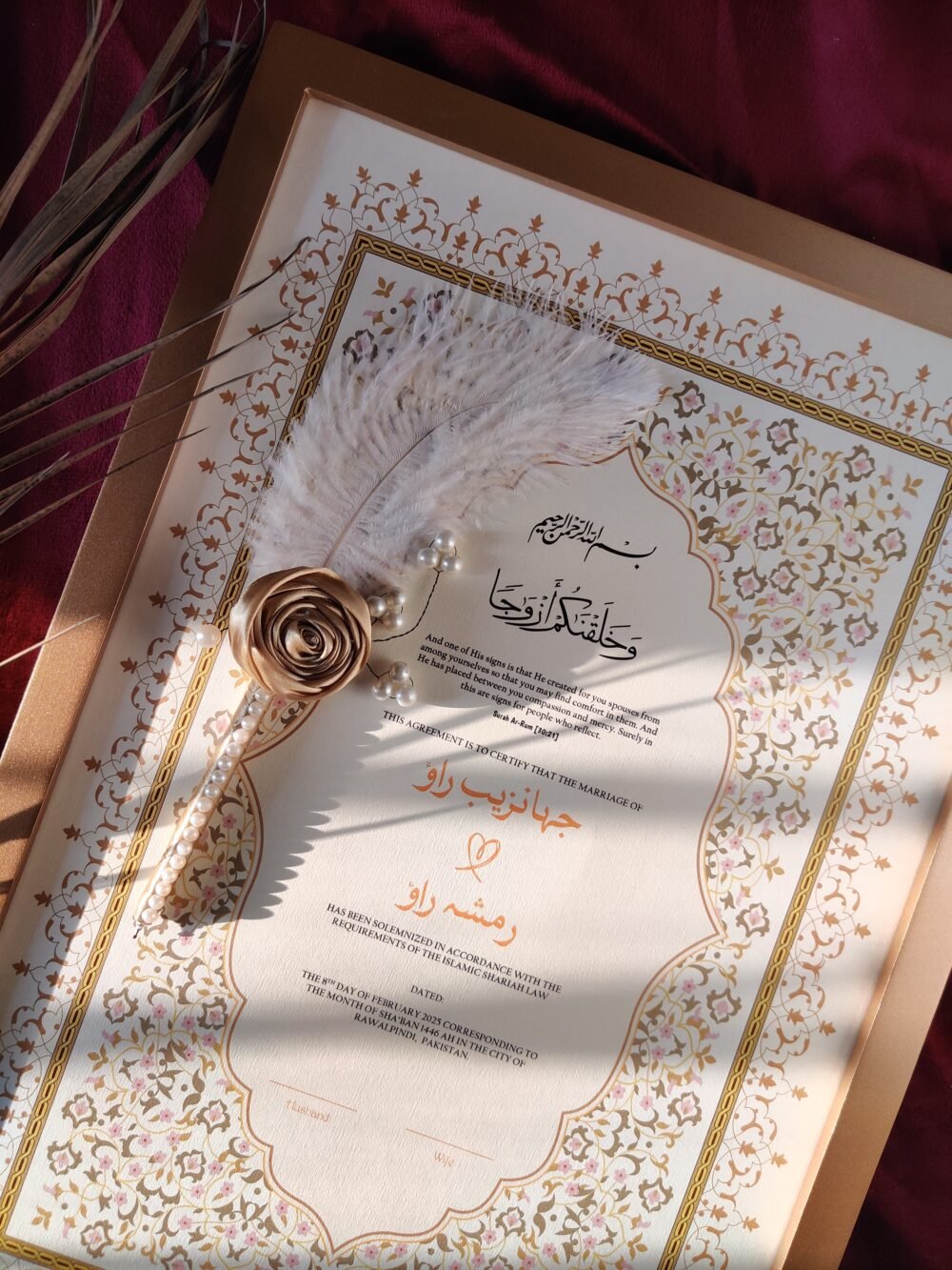 Customized Nikkah Pen with Qabool hai