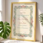 Simple Nikkah Contract with Frame - Customized