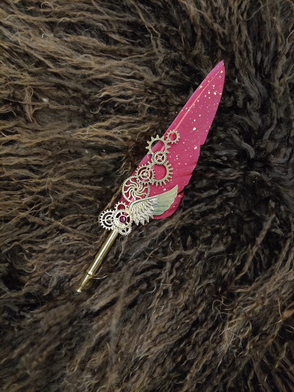 Red Feather Dip Pen - Imported