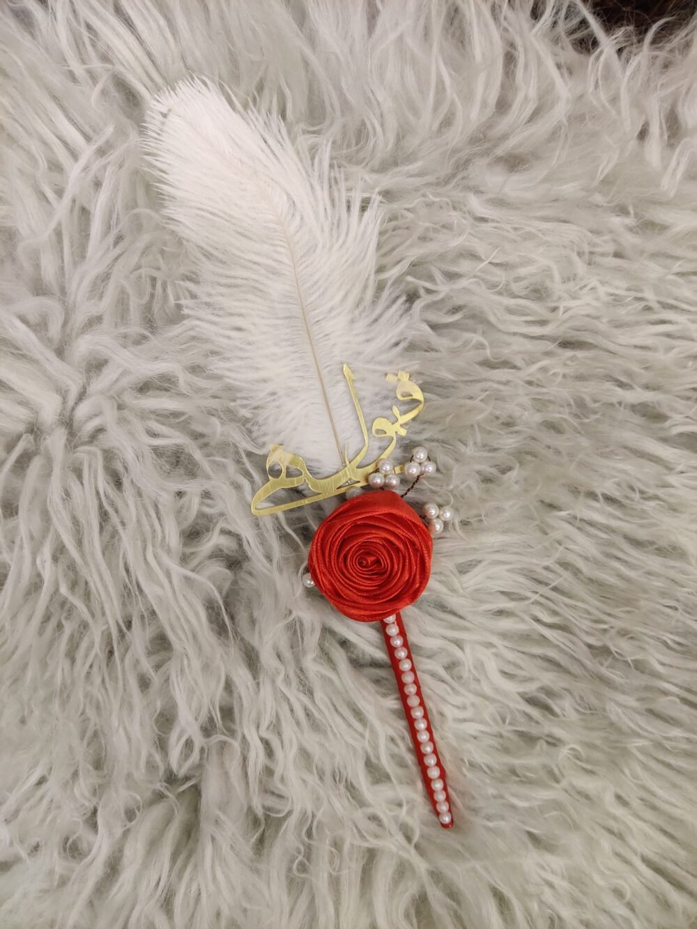 Handmade Red Nikkah Pen with Qabool Hai