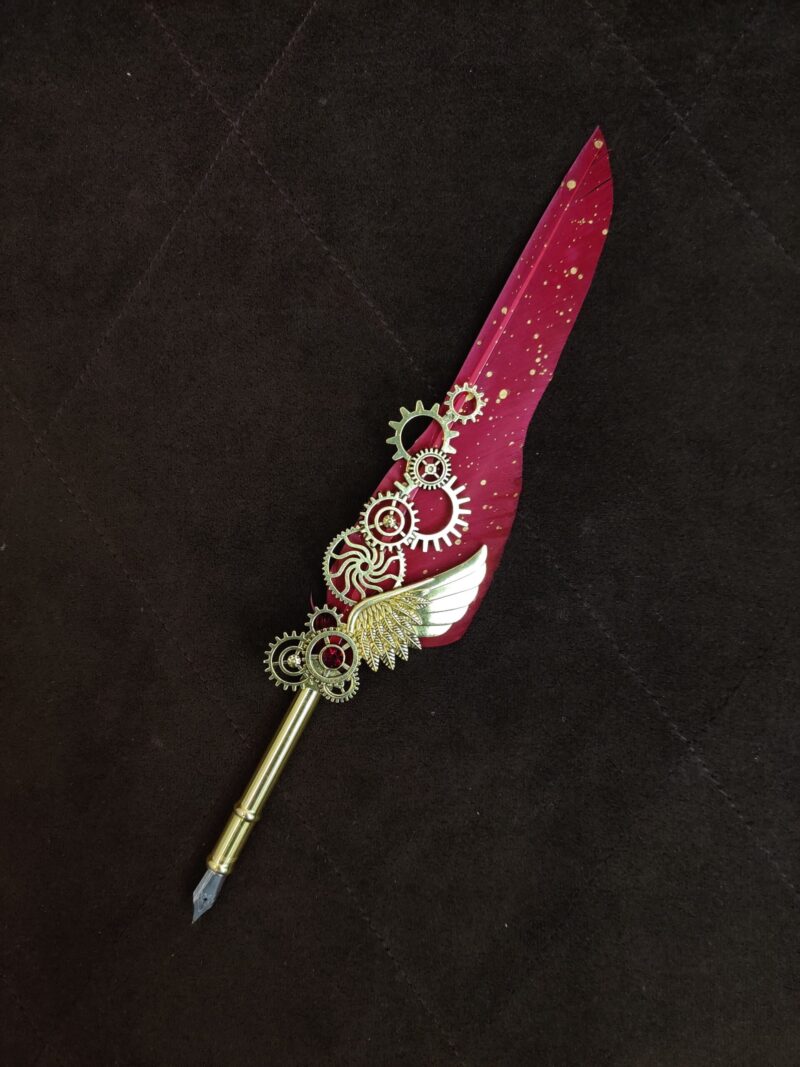 Red Feather Dip Pen - Imported