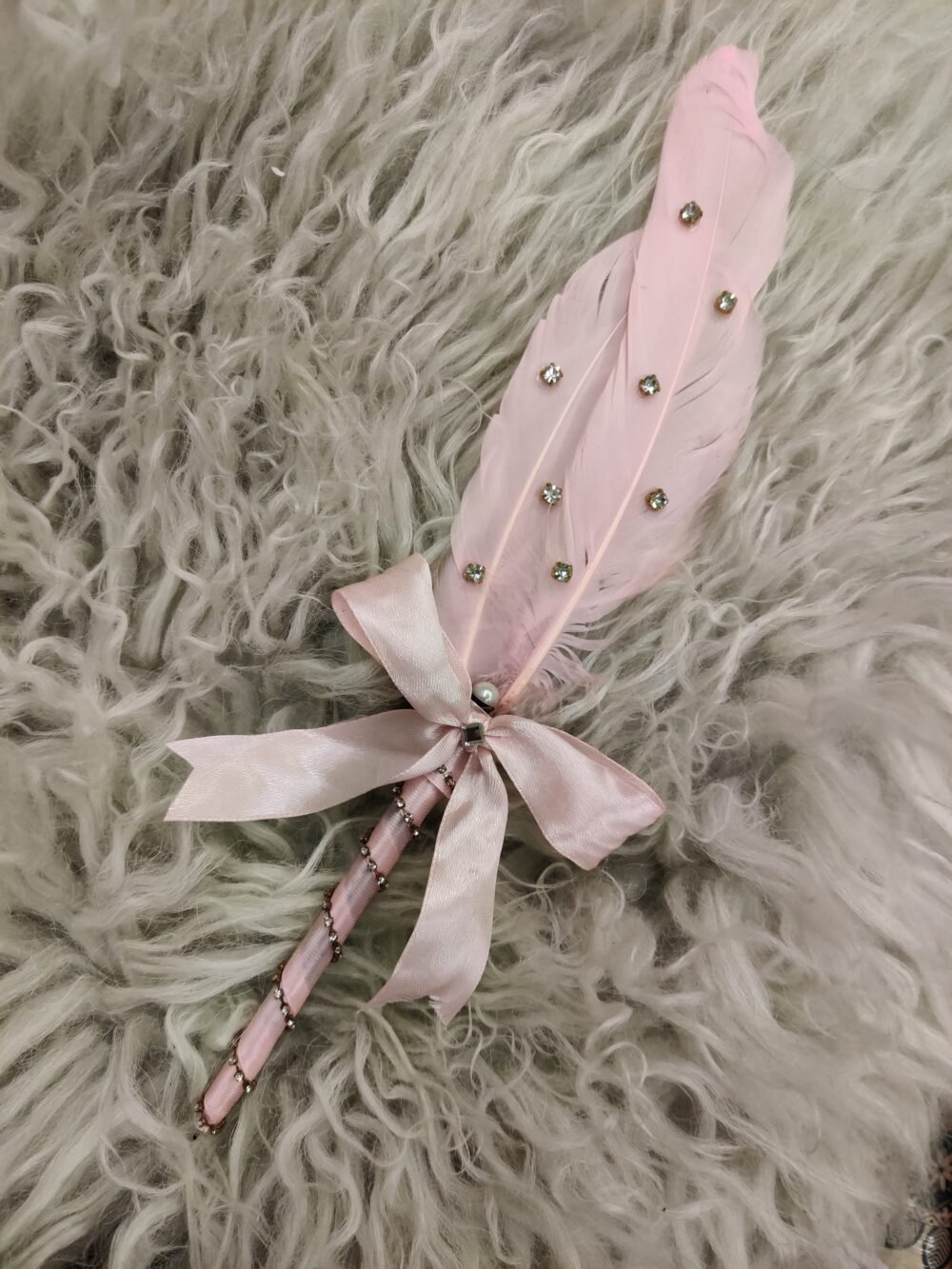 Handmade Pink Nikkah Pen with Bow