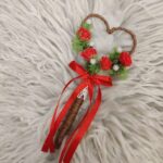 Jute Pen with Red Flowers