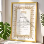 Elegant Nikah Certificate With Frame - Temp