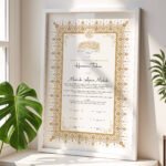 Elegant Nikah Certificate With Frame