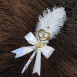 Qabool Hai White Nikkah Pen with a Feather