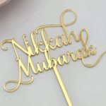 Cake Topper Nikkah Mubarak - Qabool Hai