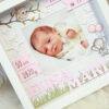 Custom Baby Birth Stats Frame with 3D Details
