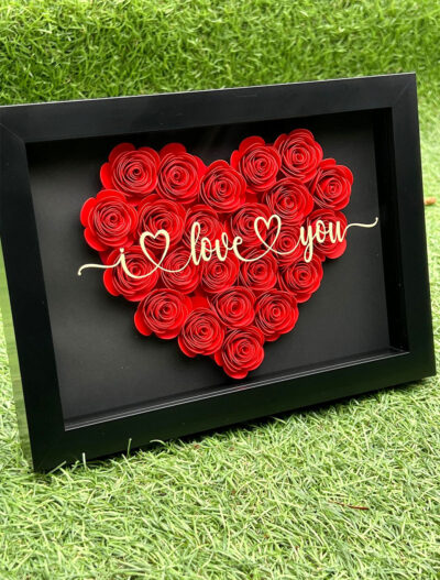 3D Flower Shadow Box Anniversary gift