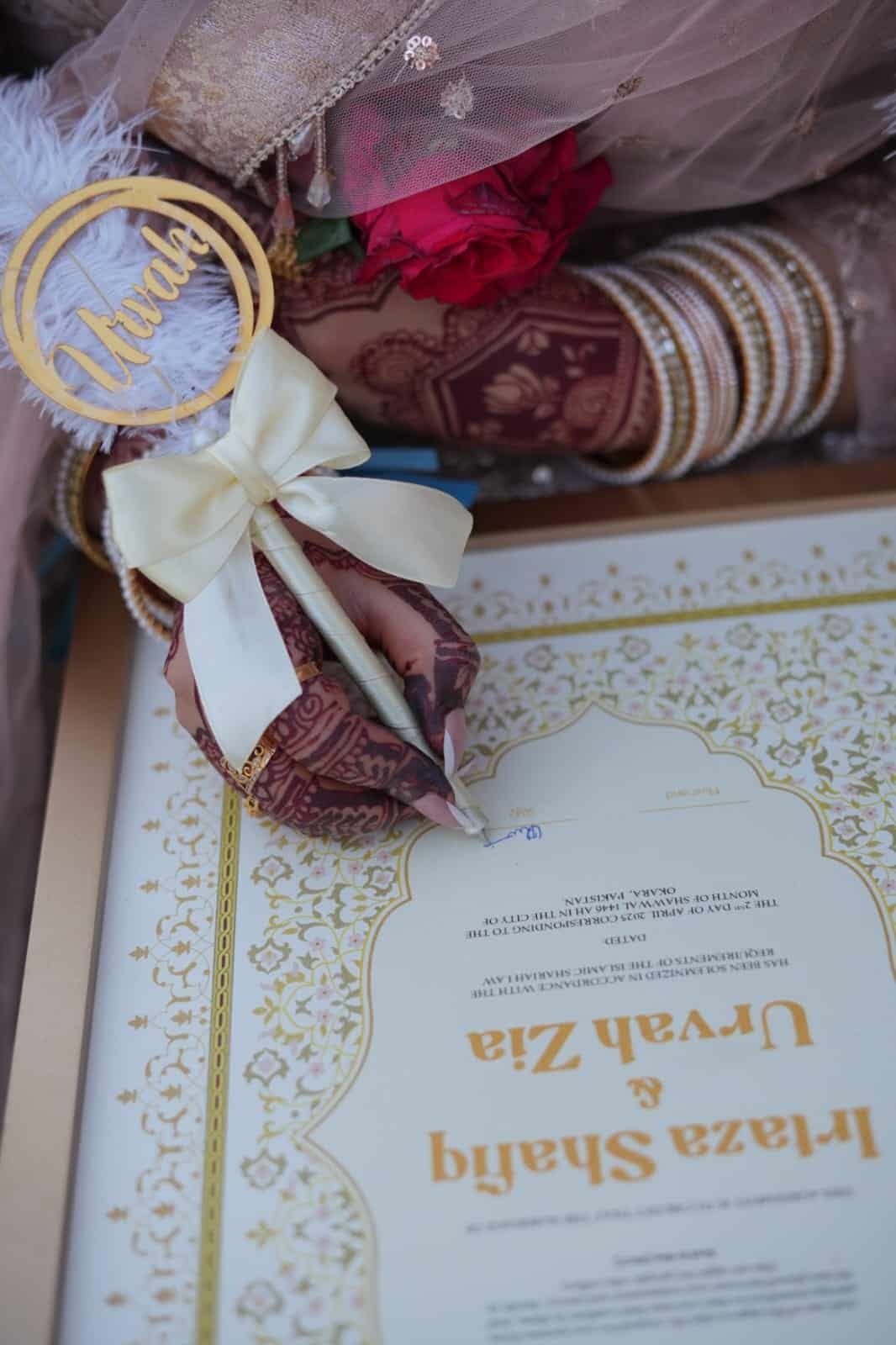 Customized nikkah pen with name