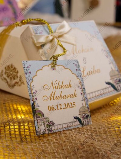 Mughal peacock architecture Nikkah Mubarak bid boxes front view