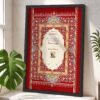 Red Mughal Nikkah certificate black frame