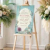 blue-mughal-garden-nikkah-welcome-board-peacock-arch-3