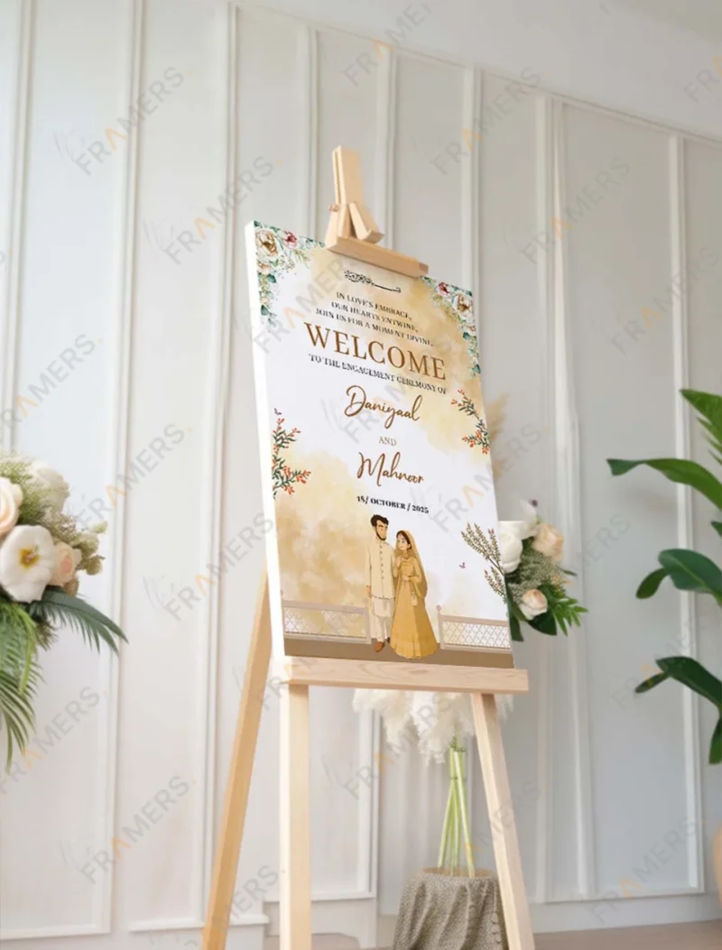 gold-watercolor-engagement-welcome-board-couple-illustration-4