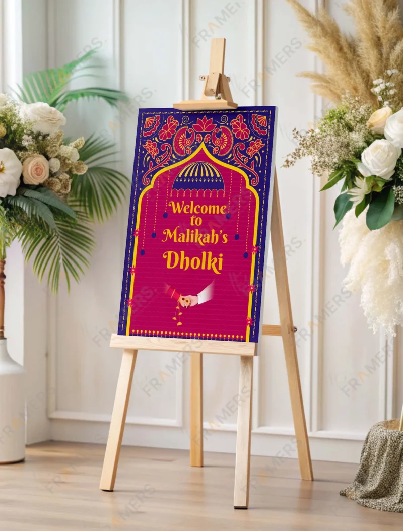 vibrant-mughal-dholki-welcome-board-1