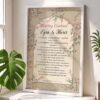 Personalized wedding contract frame in gold with geometric background
