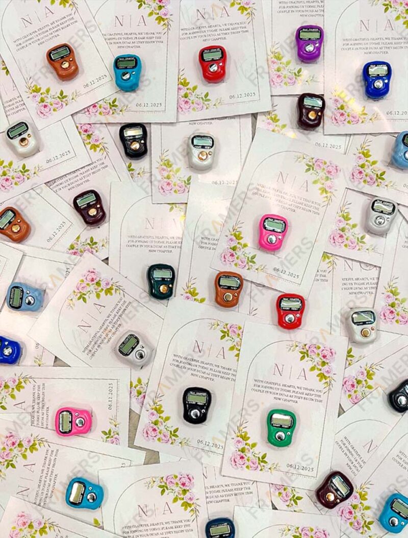 Mehndi Favour Cards with Digital Tasbih