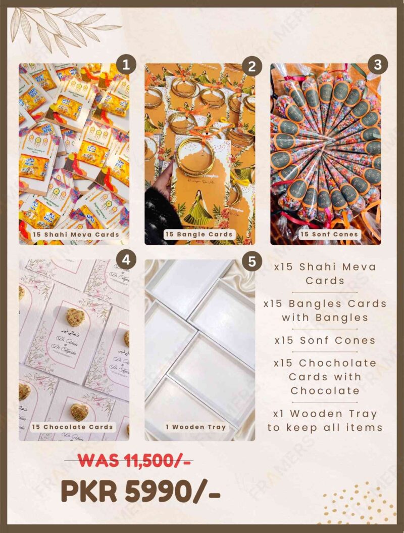 Mehndi Favor Cards and Tray Discount Deal