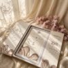 Agate Tri-Fold Nikkah Booklet, angled view