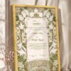 Art Nouveau Sage Lily Nikkah Certificate in fancy golden frame