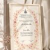 Cherry Blossom Watercolor Nikkah Certificate in fancy off white frame