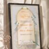 Dreamy Garden Dove and Floral Nikkah Certificate in fancy black frame