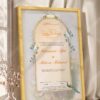 Dreamy Garden Dove and Floral Nikkah Certificate in fancy golden frame