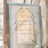 Dreamy Garden Dove and Floral Nikkah Certificate in ice blue frame