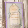 Dreamy Garden Dove and Floral Nikkah Certificate in purple frame