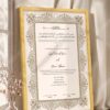 Dusty Gold Illuminated Nikkah Certificate in fancy golden frame
