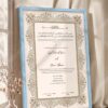 Dusty Gold Illuminated Nikkah Certificate in ice blue frame