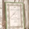 Dusty Gold Illuminated Nikkah Certificate in olive green frame