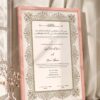 Dusty Gold Illuminated Nikkah Certificate in peach pink frame
