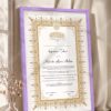 Gold Ornamental Seal Nikkah Certificate in purple frame