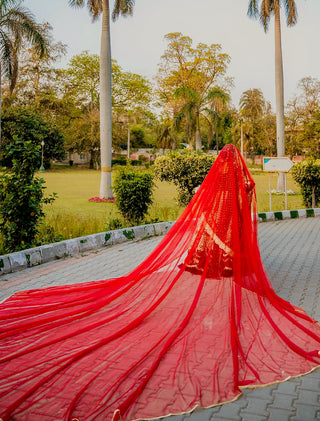 Red Nikkah dupatta