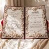 Maroon Velvet Lace Nikkah Booklet, side view